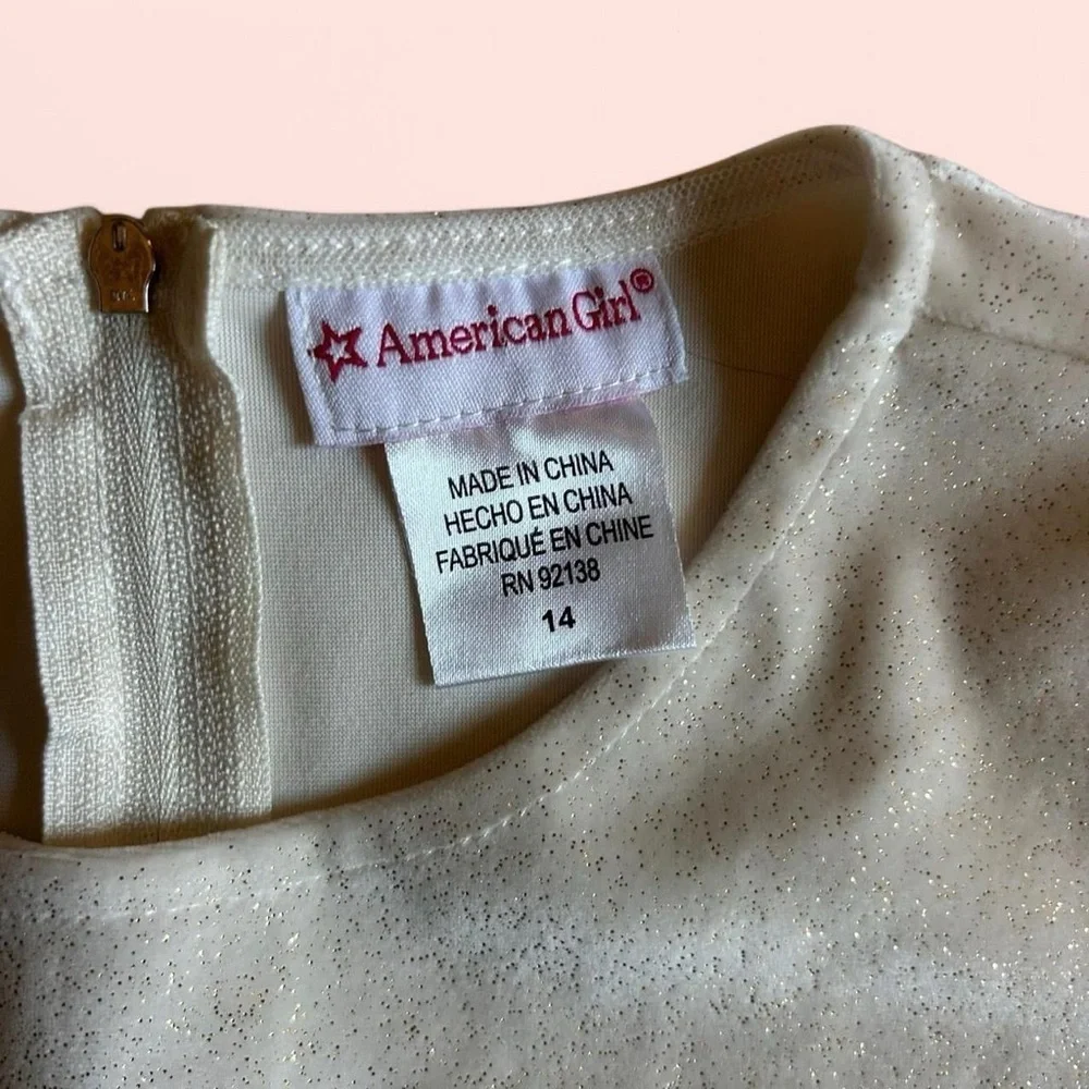 Golden Twinkle Party Dress – Size 14 (American Girl)